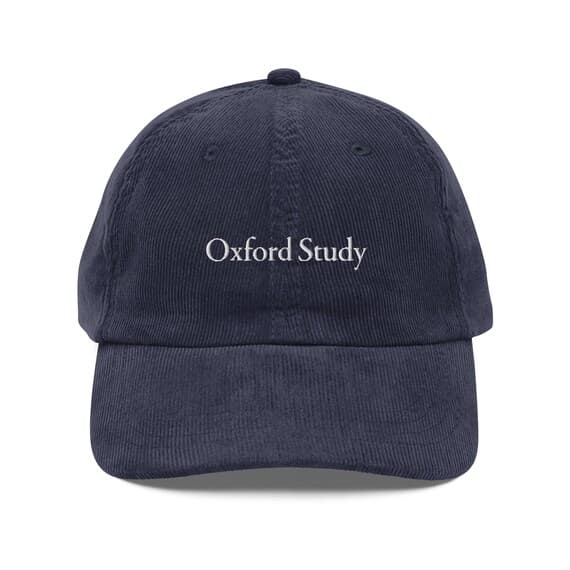 Corduroy Cap Embroidered Oxford Stud” Hat | Funny Internet Meme Hat | Vintage Aesthetic Dad Cap for Men & Women