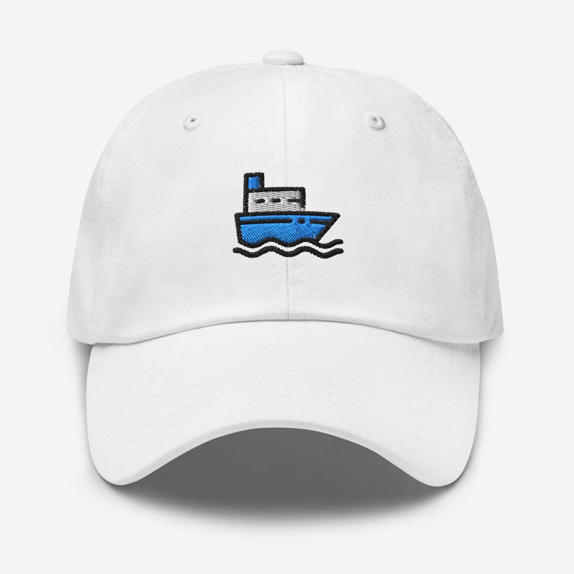 Cute Ship Embroidered Hat – Nautical Cap, Summer, Unisex, Cute Gift