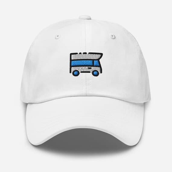 Cute RV Embroidered Hat – Camper Van Baseball Cap, Outdoor Adventure Dad Hat, Travel Lover Gift
