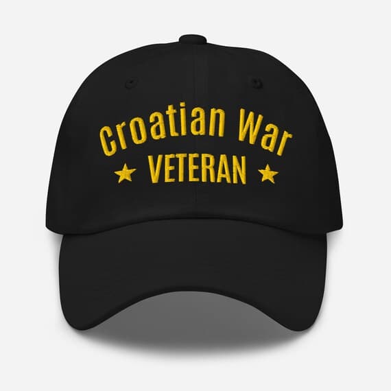 Croatian War Veteran Dad Cap | HVO HV Embroidered Baseball Hat | Military Pride