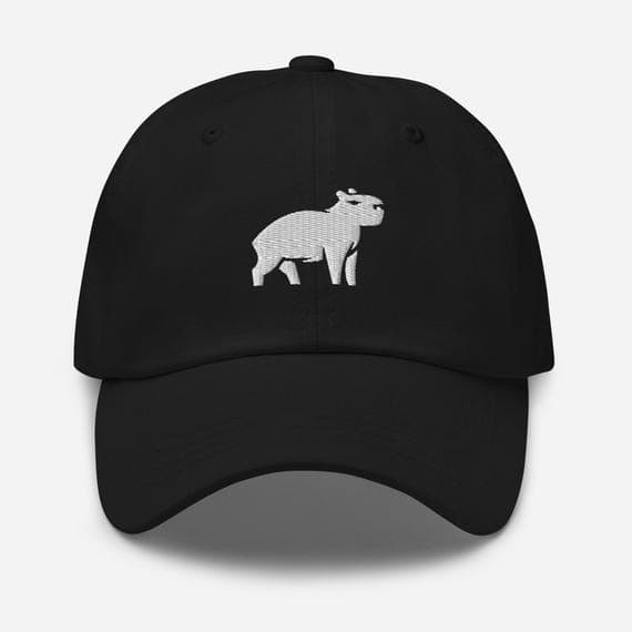 Cute Capybara Embroidered Hat – Animal Lover Baseball Cap – Fun Casual Capy Hat