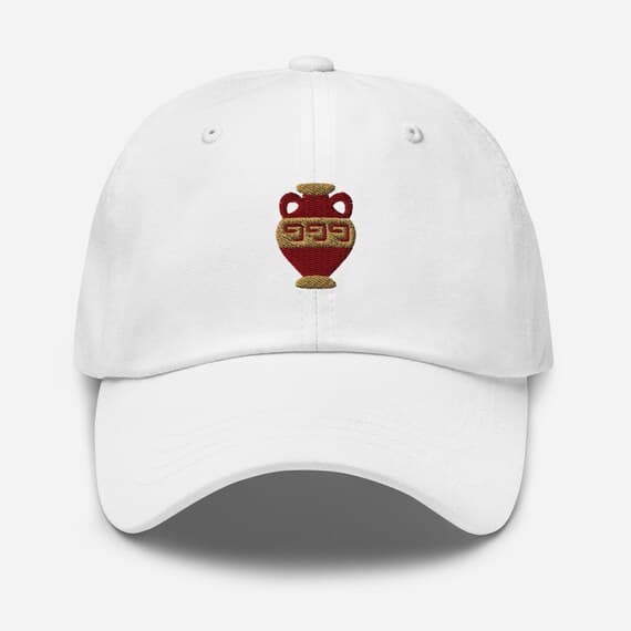 Amphora Embroidered Dad Cap | Minimalist Greek Pottery Baseball Hat | Classic Adjustable Vintage Aesthetic Cap