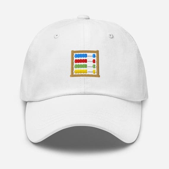 Embroidered Abacus Dad Cap – Math Teacher Gift, Numeracy Baseball Hat, Vintage Dad Hat for Math Lovers