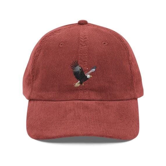 American eagle Hat Embroidered Corduroy Cap