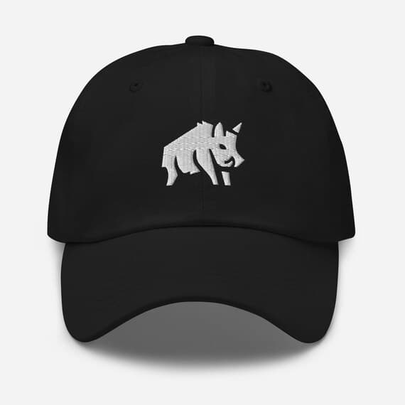 Boar Embroidered Hat – Animal Illustration Cap – Wildlife Lover Gift – Cute Animal Dad Hat