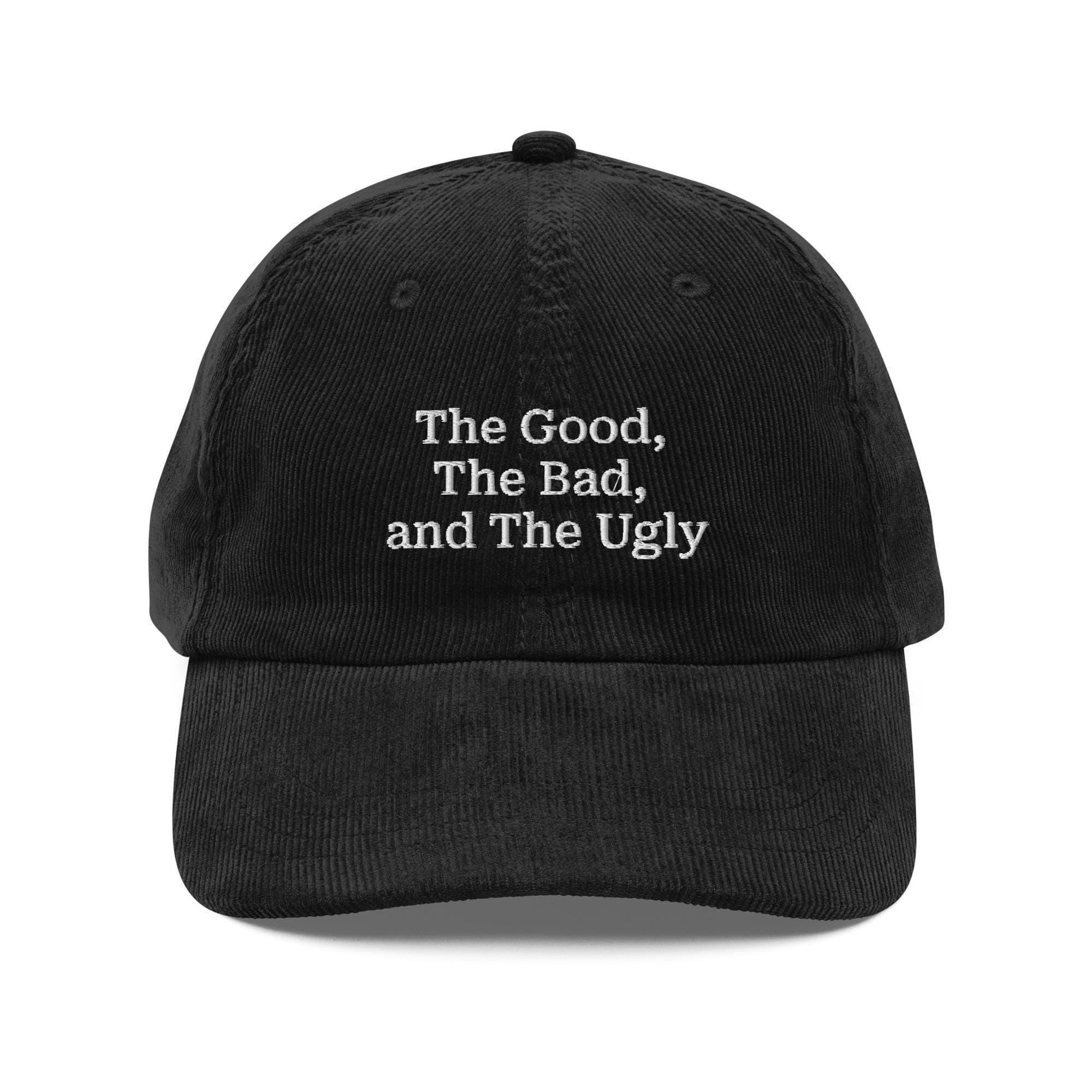The good the bad and the ugly Hat | Premium Vintage Corduroy Cap | Embroidered Hat