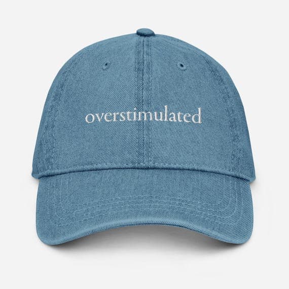Overstimulated Denim Hat Embroidered