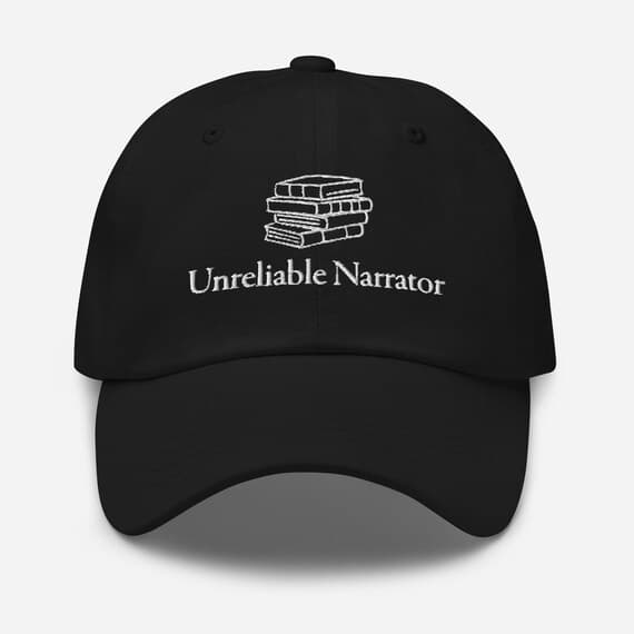 Unreliable Narrator Baseball Cap | Book Lover Dad Hat | Reading Gifts for Bookworms
