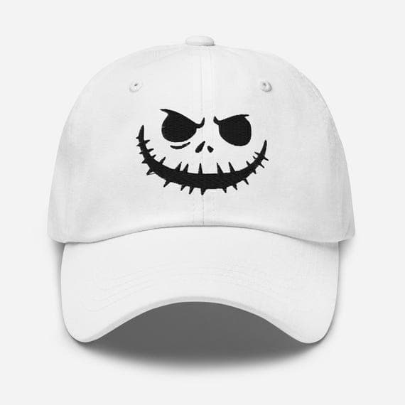 Halloween Smiles Jack Embroidered Dad Hat, Spooky Baseball Cap , Smiling Pumpkin Face Hat, Halloween Gift for Him or Her