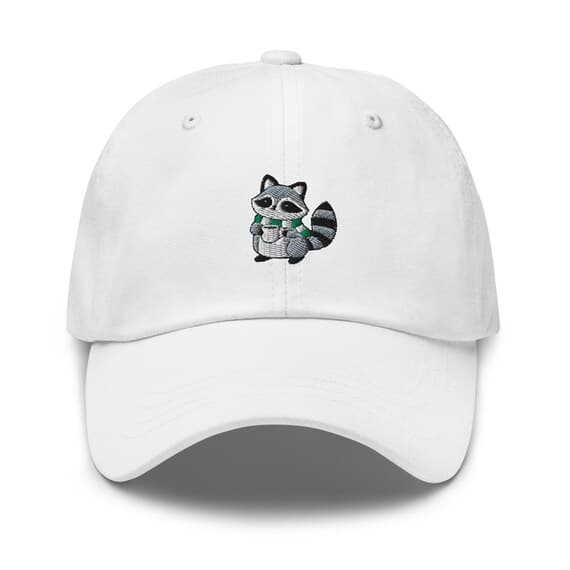 Raccoon Drinking Hat Embroidered Cap | Funny Animal Dad Hat | Party Raccoon Baseball Cap | Gift for Men Women