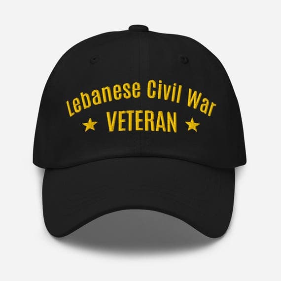 Lebanese Civil War Veteran Dad Cap | Military Tribute Hat for Lebanon Heroes