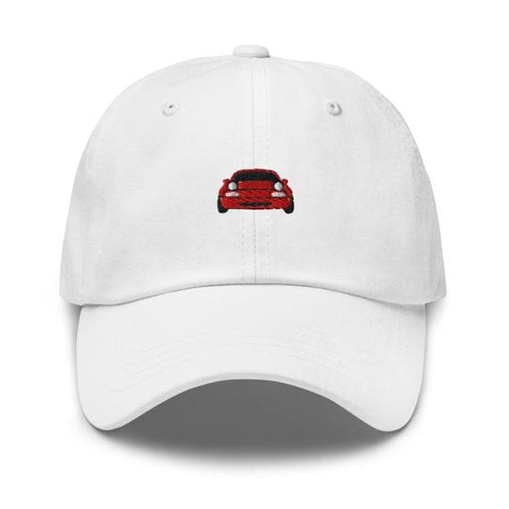 Red Mazda Miata Car Hat Embroidered Dad Hat Car Lover Cap JDM Cars Hat Red Miata Mazda Cap Car Lover Gift Baseball Cap