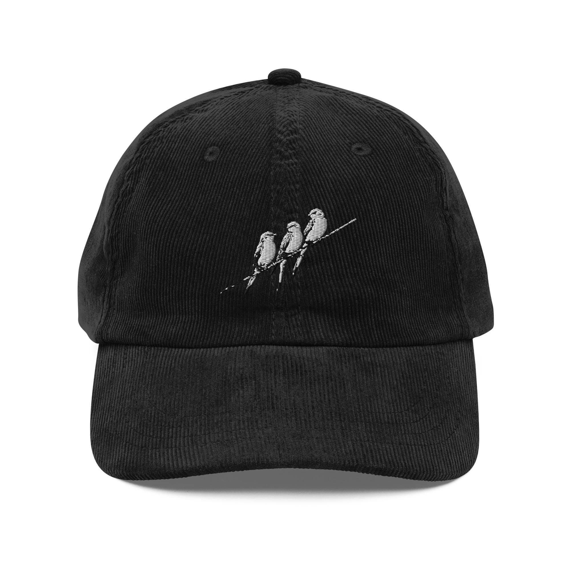 Trio Birds Hat Embroidered Corduroy Cap triplet bird
triple bird
three birds
3 birds
cute bird
gift for kid
gift for teens
for bird lover
for bird owners
bird cap
wildlife bird
hat with bird
