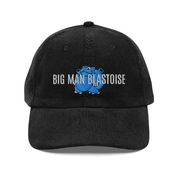 Big Man Blastoise Hat Embroidered corduroy cap