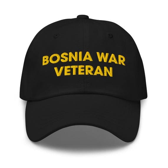 Bosnia War Veteran Hat Embroidered Hat Gift for Veteran Gift for Grandpa Unisex Baseball Hat Adjustable Strap Hat For Men